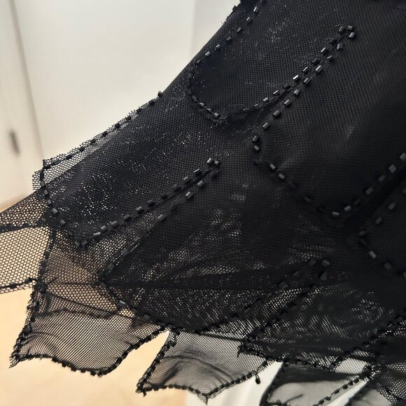 Black cocktail dress with beautiful beaded details - Picture 3 of 6